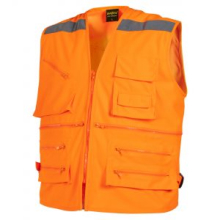 CHALECO GEOLOGO VIAL CON CINTA REFLECTANTE TRICOT